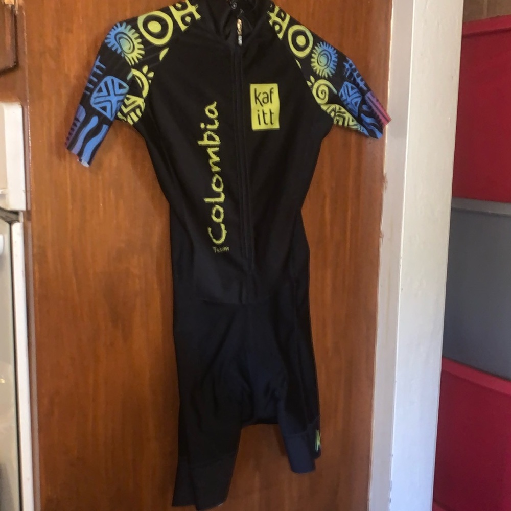 Kafitt Women's Colombia Black Professional Short Sleeve Cycling Triathlon suit